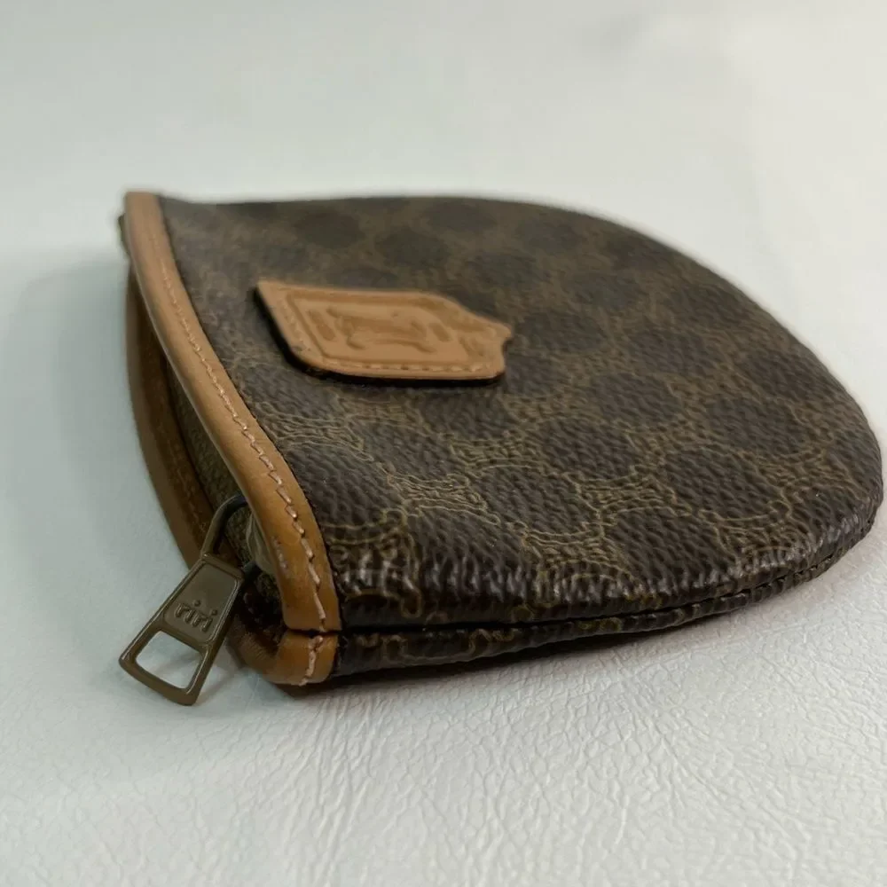Authentic Vintage Celine Macadamia Blason Coin Purse - Picture 2 of 7